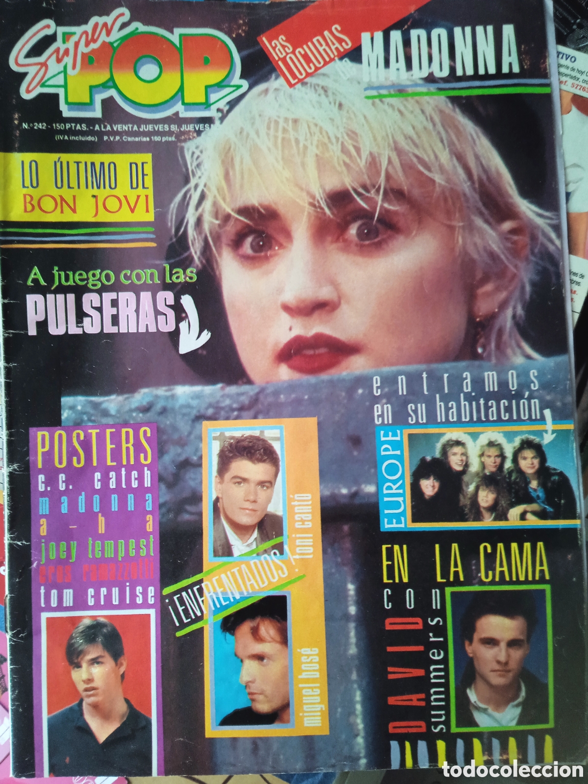 Coleccionismo de Revistas y Peri&oacute;dicos: Super pop n&deg;242 Las locuras de Madonna Bon Jovi Bangles