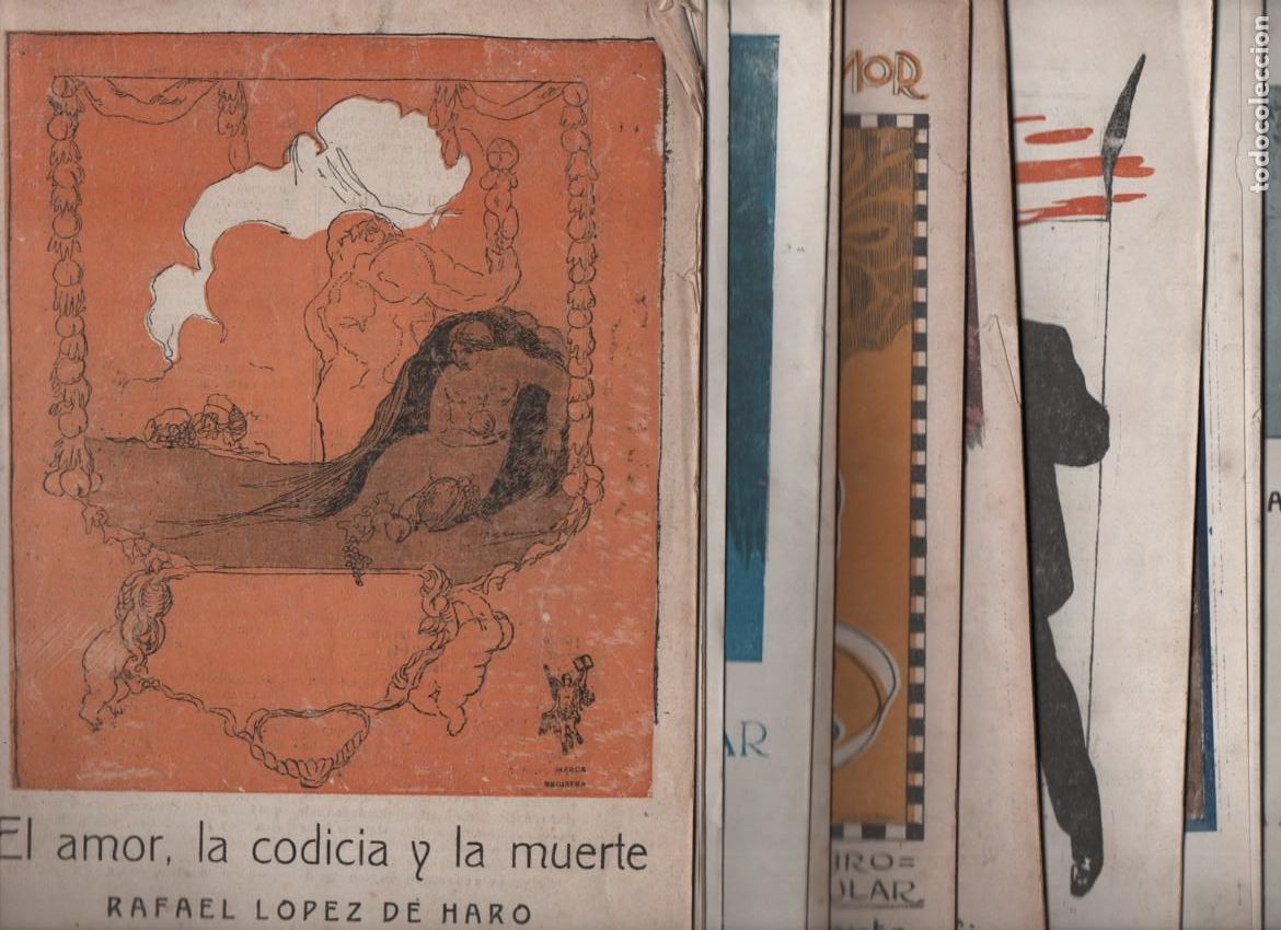 Coleccionismo de Revistas y Peri&oacute;dicos: EL LIBRO POPULAR. REVISTA LITERARIA. A&Ntilde;O III. LOTE DE 12 NOVELAS. VER DESCRIPCION.... 1914