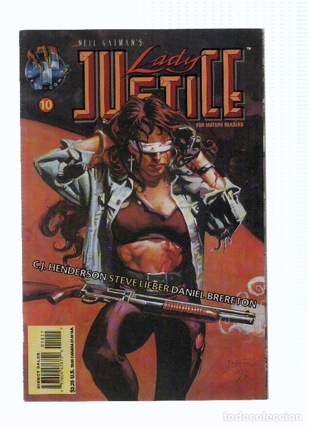 Coleccionismo de Revistas y Peri&oacute;dicos: Neil Gaiman: LADY JUSTICE, Volume 1, Numero 10: Her Face in the Light (Tekno Comix 1995) - C. J. Hen
