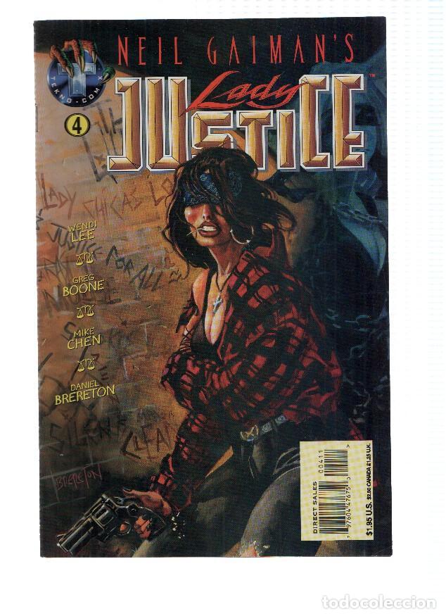 Coleccionismo de Revistas y Peri&oacute;dicos: Neil Gaiman: LADY JUSTICE, Volume 1, Numero 04: Wrong Time,Wrong Place, Part I (Tekno Comix 1995) -