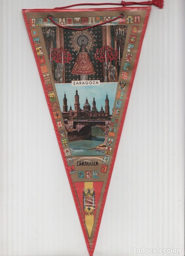 Coleccionismo de Revistas y Peri&oacute;dicos: Banderin: ZARAGOZA - Imagen de la Virgen del Pilar y exterior de la Basilica - VARIOS