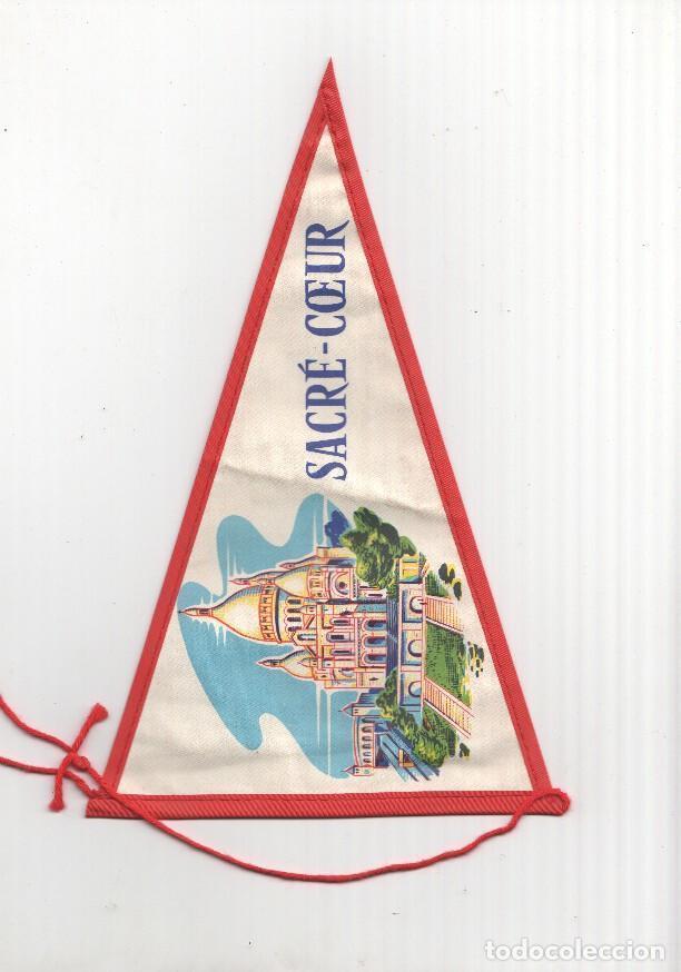 Coleccionismo de Revistas y Peri&oacute;dicos: BANDERIN: PARIS - Banderin de 2 caras con Torre Eiffel y escudo. En otra cara El Sagrado Corazon - V