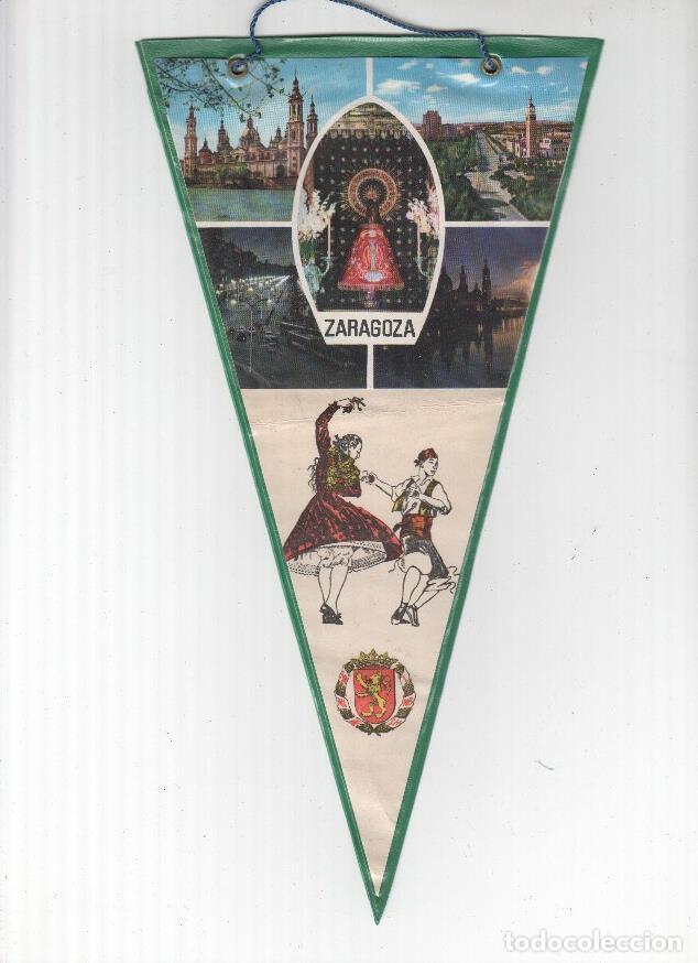 Coleccionismo de Revistas y Peri&oacute;dicos: BANDERIN: ZARAGOZA - Diferentes vistas, Virgen del Pilar y trajes tipicos - VARIOS