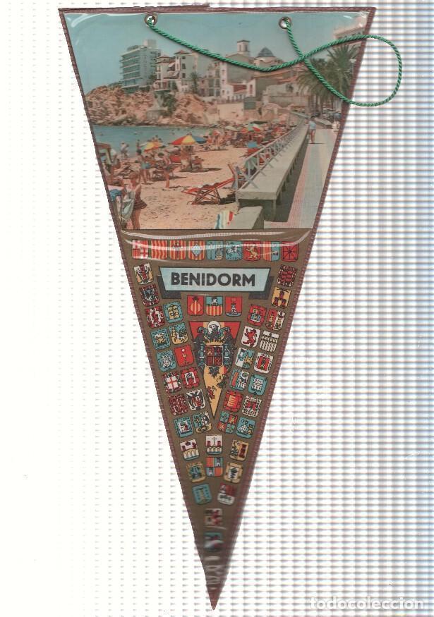 Coleccionismo de Revistas y Peri&oacute;dicos: BANDERIN: BENIDORM - Imagen de la localidad desde la Playa de Benidorm - VARIOS