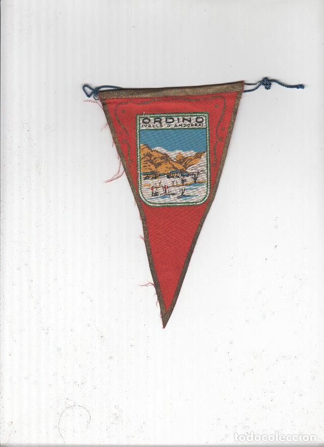 Coleccionismo de Revistas y Peri&oacute;dicos: BANDERIN: ORDINO - Vista de escudo con estacion de esqui - VARIOS