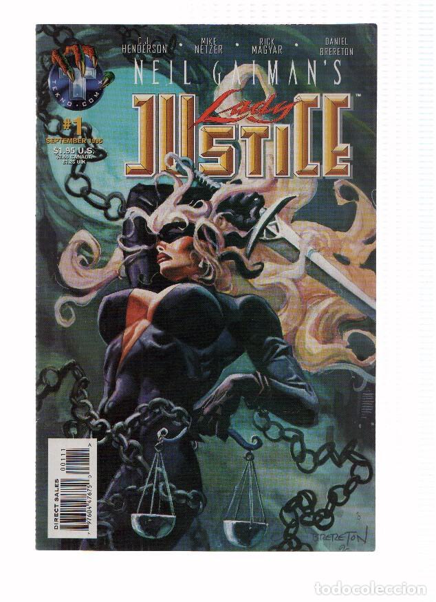 Coleccionismo de Revistas y Peri&oacute;dicos: Neil Gaiman: LADY JUSTICE, Volume 1, Numero 01: Hope and Dread (Tekno Comix 1995) - C. J. Henderson