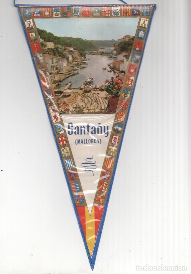Colecionismo de Revistas e Jornais: BANDERIN: SANTA&Ntilde;Y, Mallorca - Vista del puerto con escudos - VARIOS