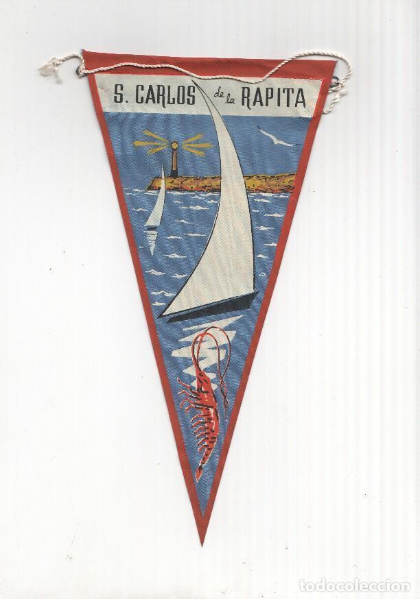 Colecionismo de Revistas e Jornais: BANDERIN: SAN CARLOS DE LA RAPITA - Faro de San Carlos, velero y Gamba - VARIOS
