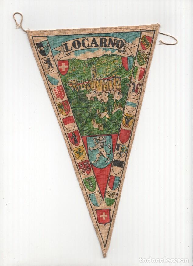 Coleccionismo de Revistas y Peri&oacute;dicos: BANDERIN: LOCARNO, Suiza - Ilustracion de la Madonna del Sasso, con escudos de los cantones suizos -