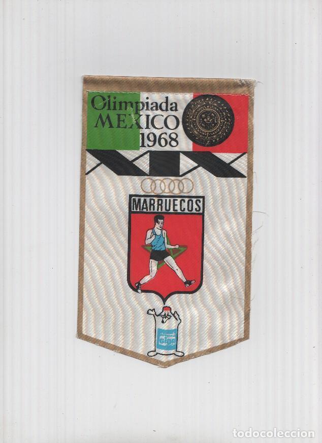 Collectionnisme de Revues et Journaux: Banderin Olimpiada Mexico 1968 : Marruecos (Editor detergentes Gior)