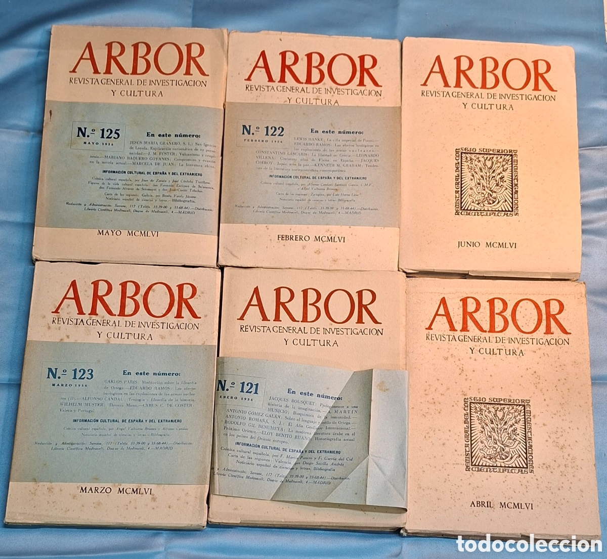 Coleccionismo de Revistas y Peri&oacute;dicos: Colecci&oacute;n Revistas Arbor (1956)