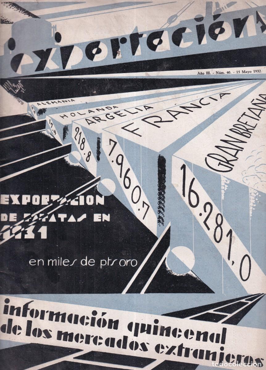 Coleccionismo de Revistas y Peri&oacute;dicos: Revista exportaci&oacute;n de patatas 1931 A&ntilde;o III num 40 de 1932 publicidad. Jab&oacute;n