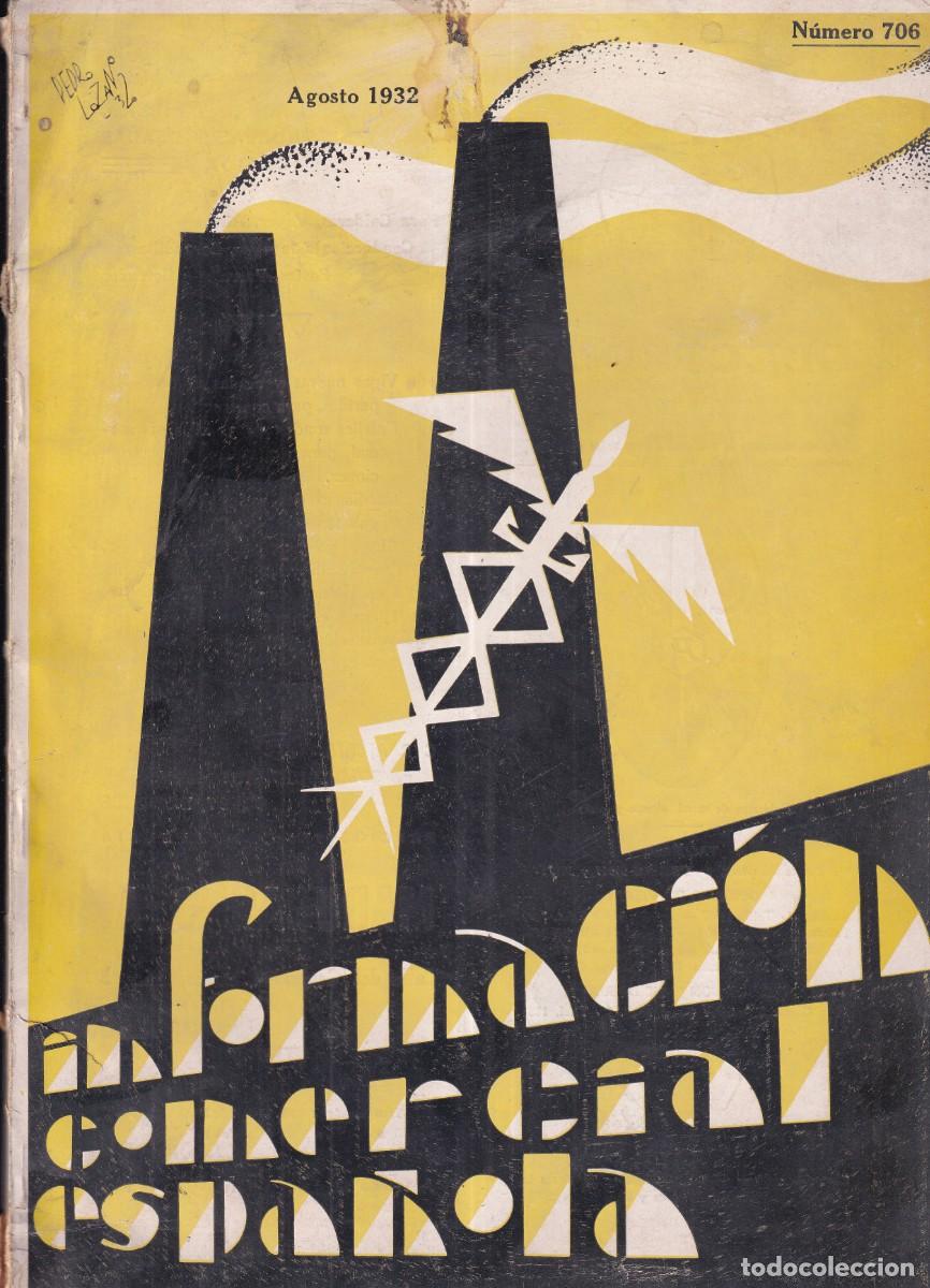 Coleccionismo de Revistas y Peri&oacute;dicos: Revista Informaci&oacute;n comercial espa&ntilde;ola. 1932 n&ordm; 706 publicidad. Tomate, algod&oacute;n, lana, etc