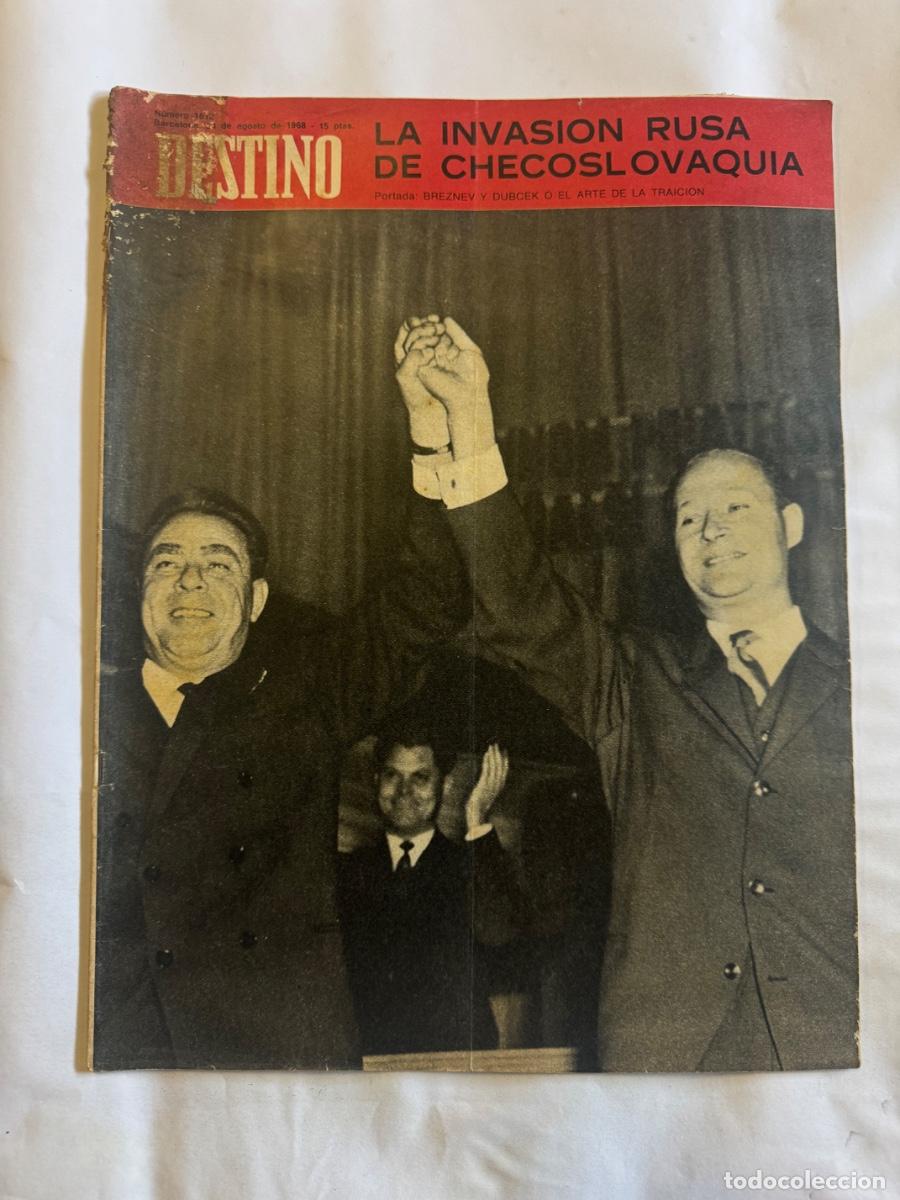 Coleccionismo de Revistas y Peri&oacute;dicos: Revista Destino, A&ntilde;o 1968, Invasion Checoslovaquia, Barcelona, Ebro