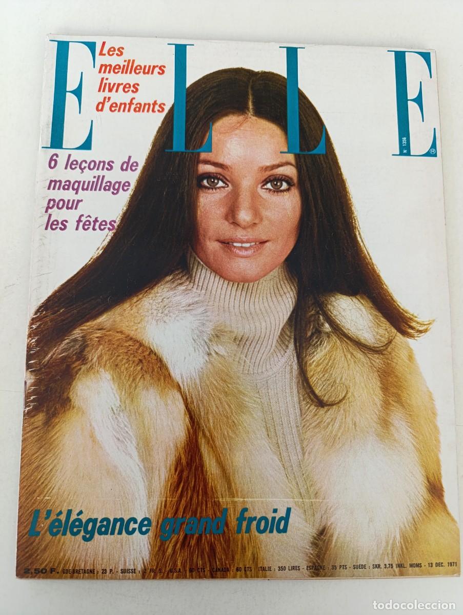 Coleccionismo de Revistas y Peri&oacute;dicos: Revista ELLE n&ordm; 1356 Ewa Swann Jean-Louis Martin Jacqueline Rayet Los Aristogatos MODA Par&iacute;s 1971