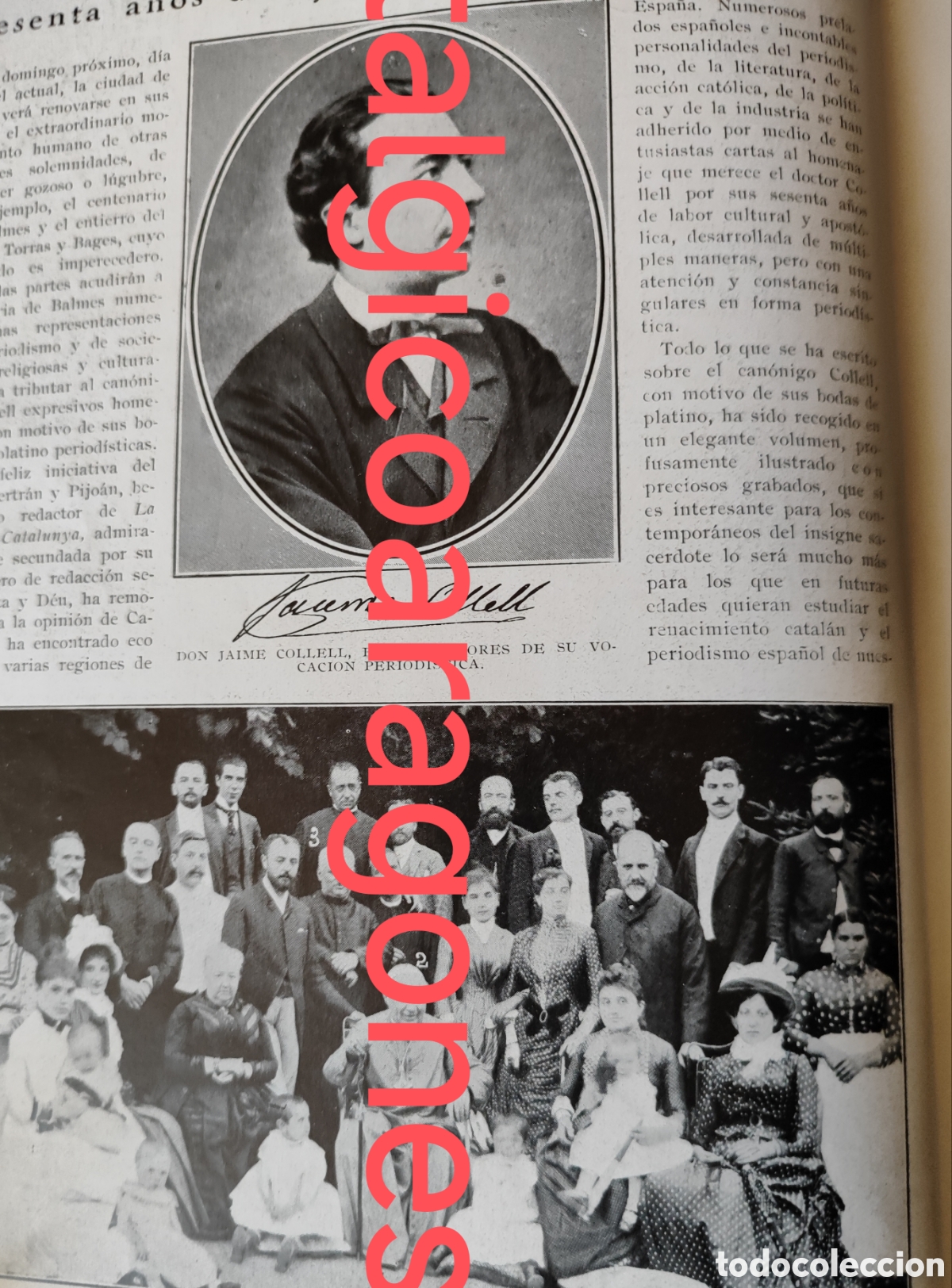 Collection Magazines and Newspapers: Vich homenaje reportaje Jaime Collell foto revista princ siglo XX 192B