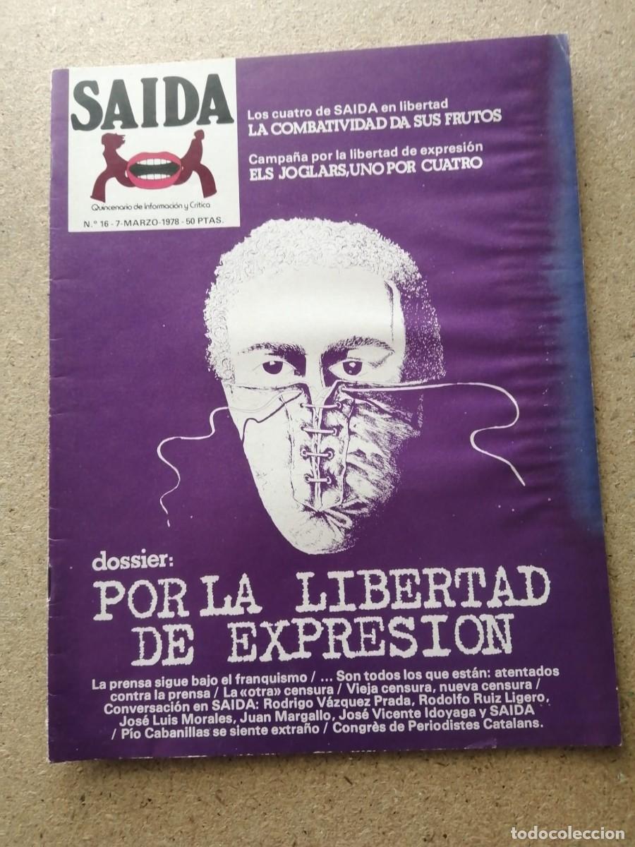 Collectionnisme de Revues et Journaux: REVISTA SAIDA (NUMERO 16) POR LA LIBERTAD DE EXPRESION