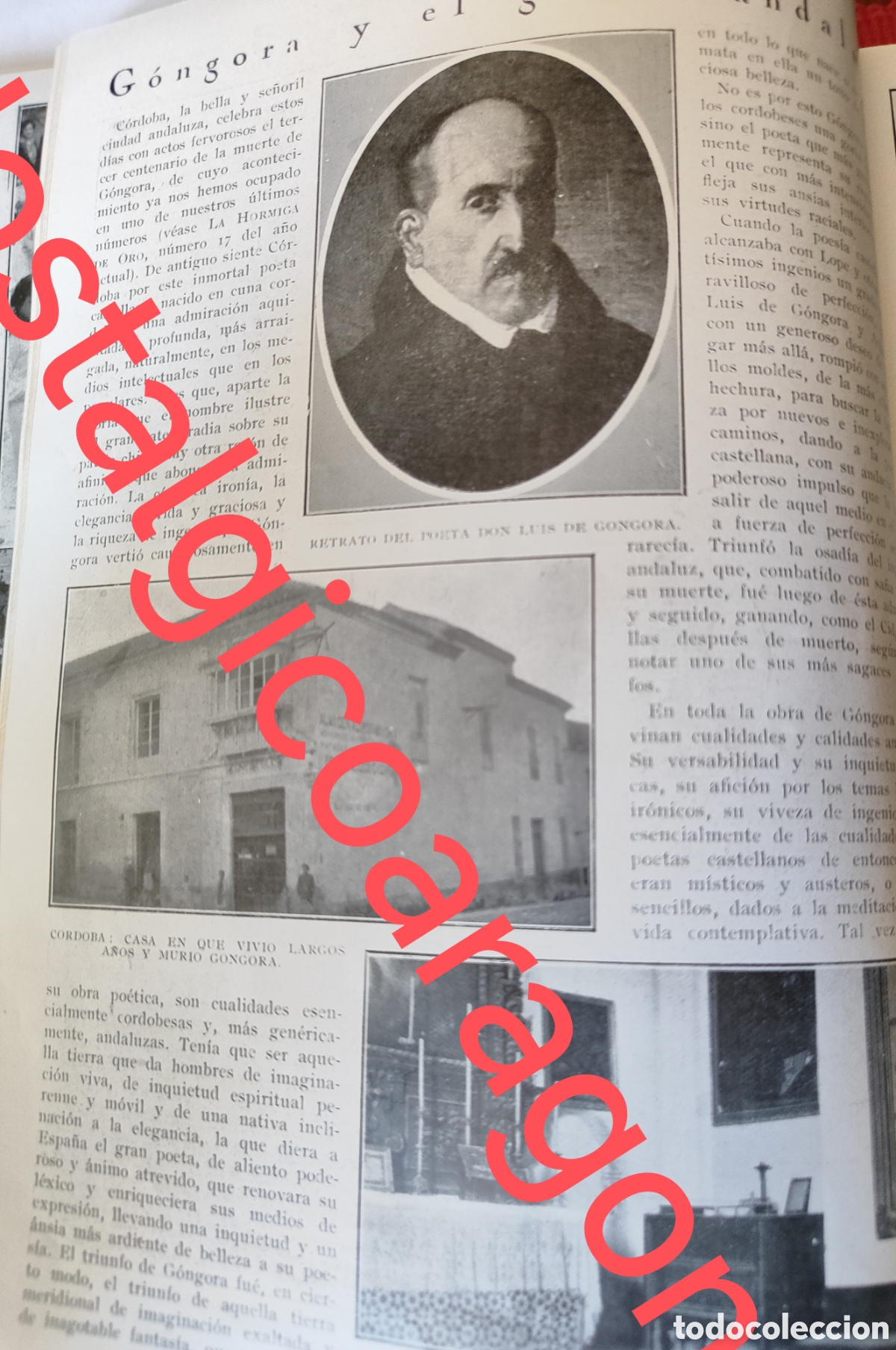 Coleccionismo de Revistas y Peri&oacute;dicos: Cordoba Gongora reportaje foto revista princ siglo XX 192B