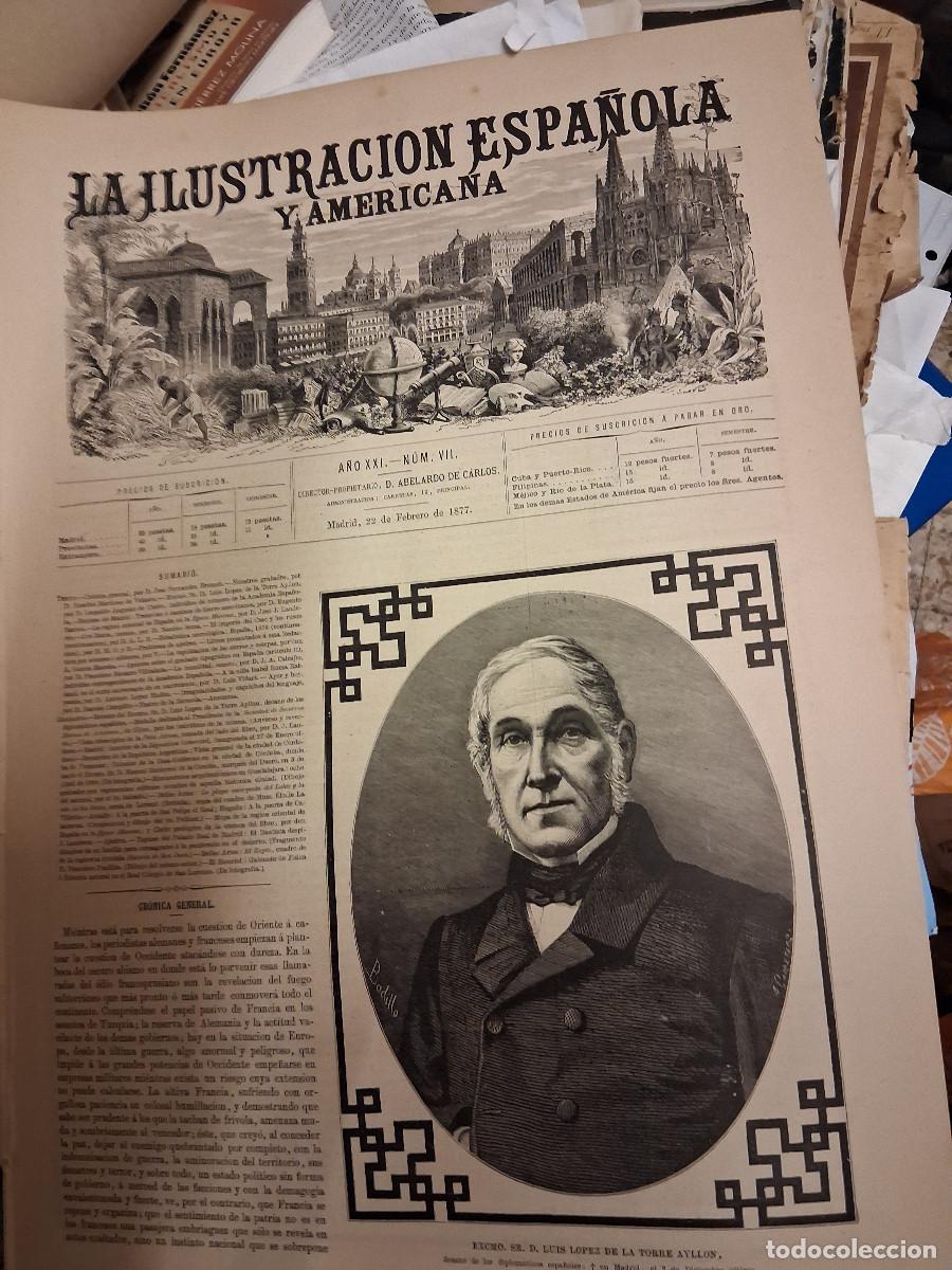 Coleccionismo de Revistas y Peri&oacute;dicos: ILUSTRACI&Oacute;N ESPA&Ntilde;OLA y AMERICANA, La: (22 febrero 1877)