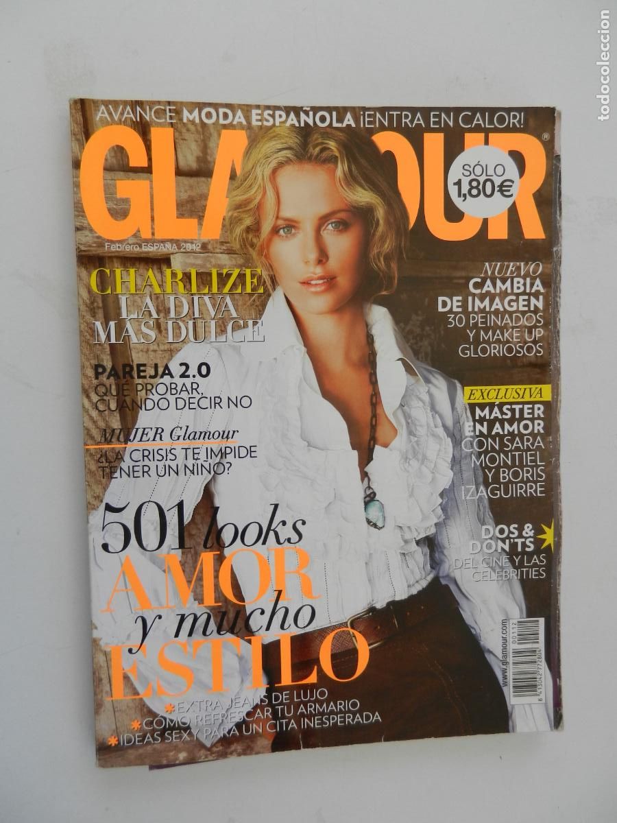 Coleccionismo de Revistas y Peri&oacute;dicos: GLAMOUR - REVISTA N&ordm; 112 - FEBRERO 2012 - CHARLIZE TERON, LA CRISIS TE IMPIDE TENER UN NI&Ntilde;O ...