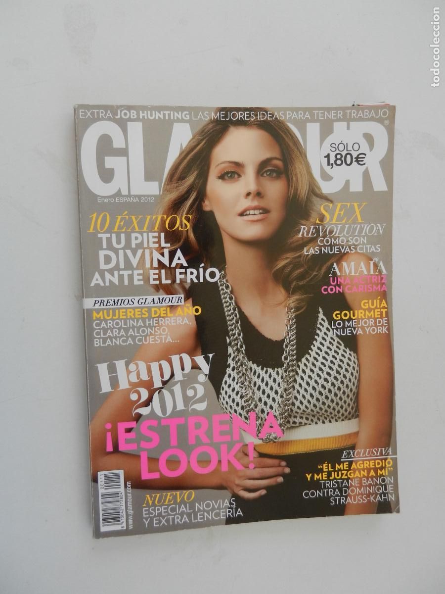 Colecionismo de Revistas e Jornais: GLAMOUR - REVISTA N&ordm; 111 - ENERO 2012 - AMAIA SALAMANCA, GU&Iacute;A GOURMET, MUJERES DEL A&Ntilde;O ...