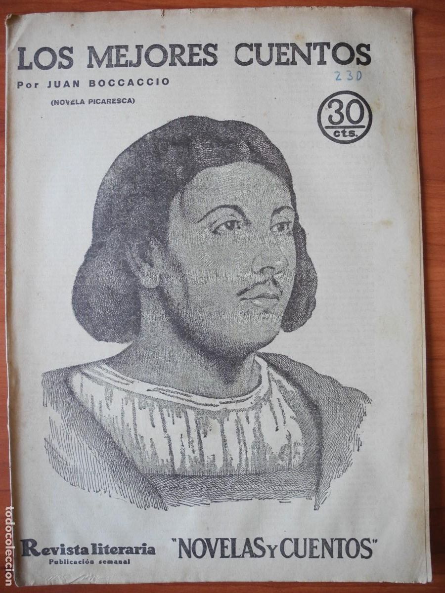 Coleccionismo de Revistas y Peri&oacute;dicos: Los mejores cuentos. Juan Boccaccio. Revista literaria n. 230 Mayo 1933