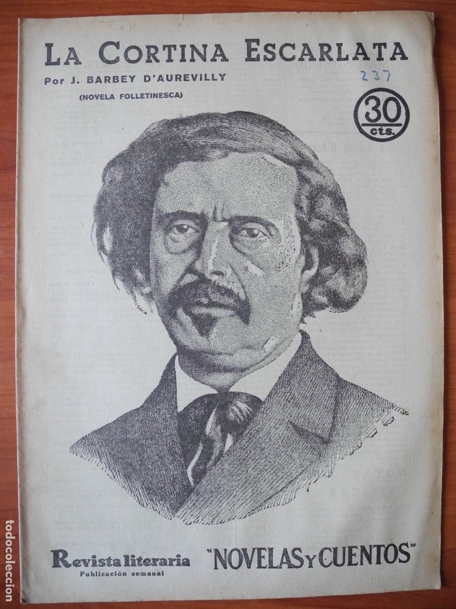 Coleccionismo de Revistas y Peri&oacute;dicos: La cortina escarlata. J. Barbey D'aurevilly. Revista literaria n. 237 Julio 1933
