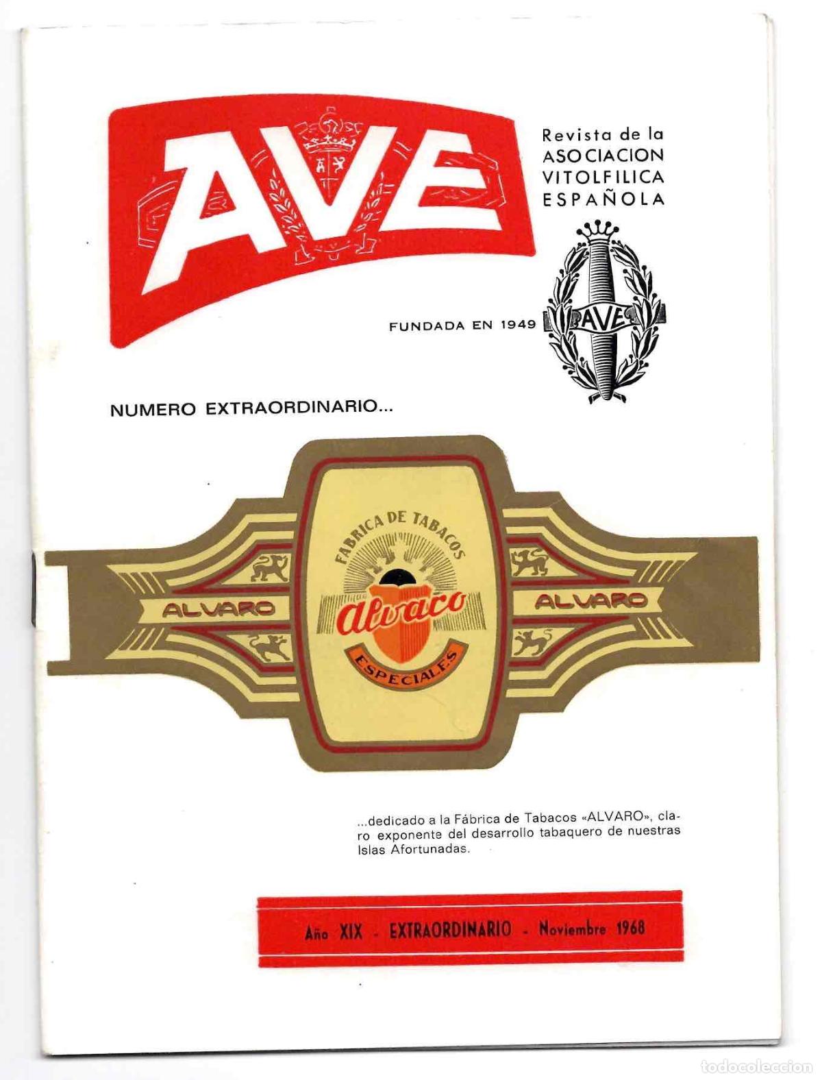 Coleccionismo de Revistas y Peri&oacute;dicos: AVE REVISTA DE LA ASOCIACION VITOLFILICA ESPA&Ntilde;OLA NUMERO EXTRAORDINARIO. NOVIEMBRE 1968