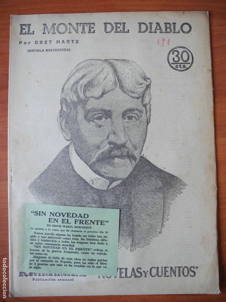 Coleccionismo de Revistas y Peri&oacute;dicos: El monte del Diablo. Bret Harte. Revista literaria n. 198 Octubre 1932