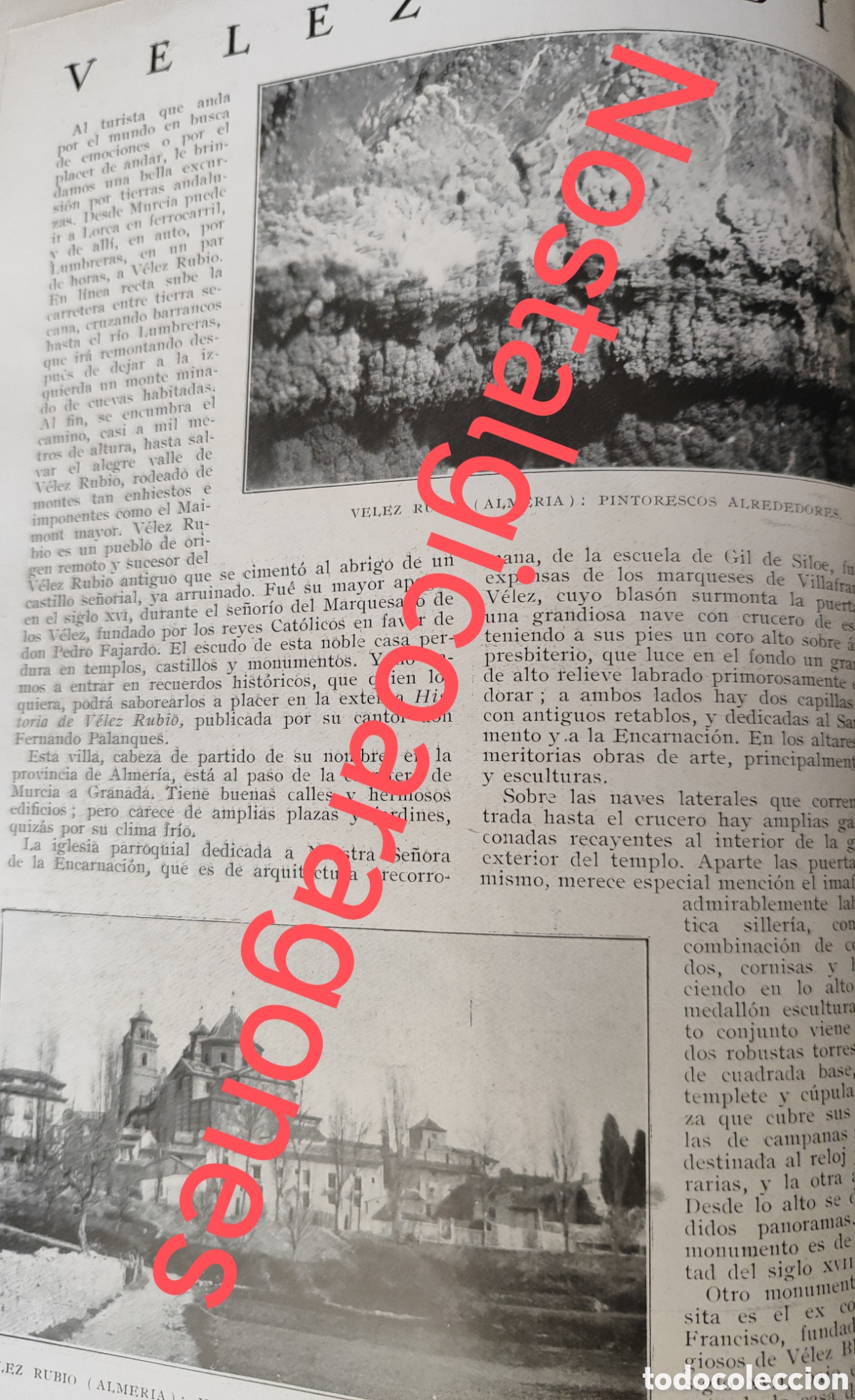 Coleccionismo de Revistas y Peri&oacute;dicos: V&eacute;lez Rubio Almeria reportaje foto revista princ siglo XX 192B