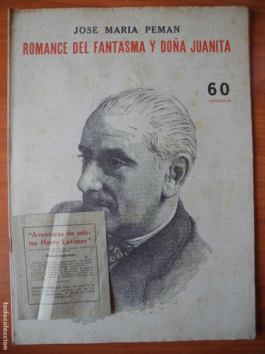 Coleccionismo de Revistas y Peri&oacute;dicos: Romance del fantasma y do&ntilde;a Juanita. Jos&eacute; Maria Peman. Novelas y Cuentos. Ed. D&eacute;dalo