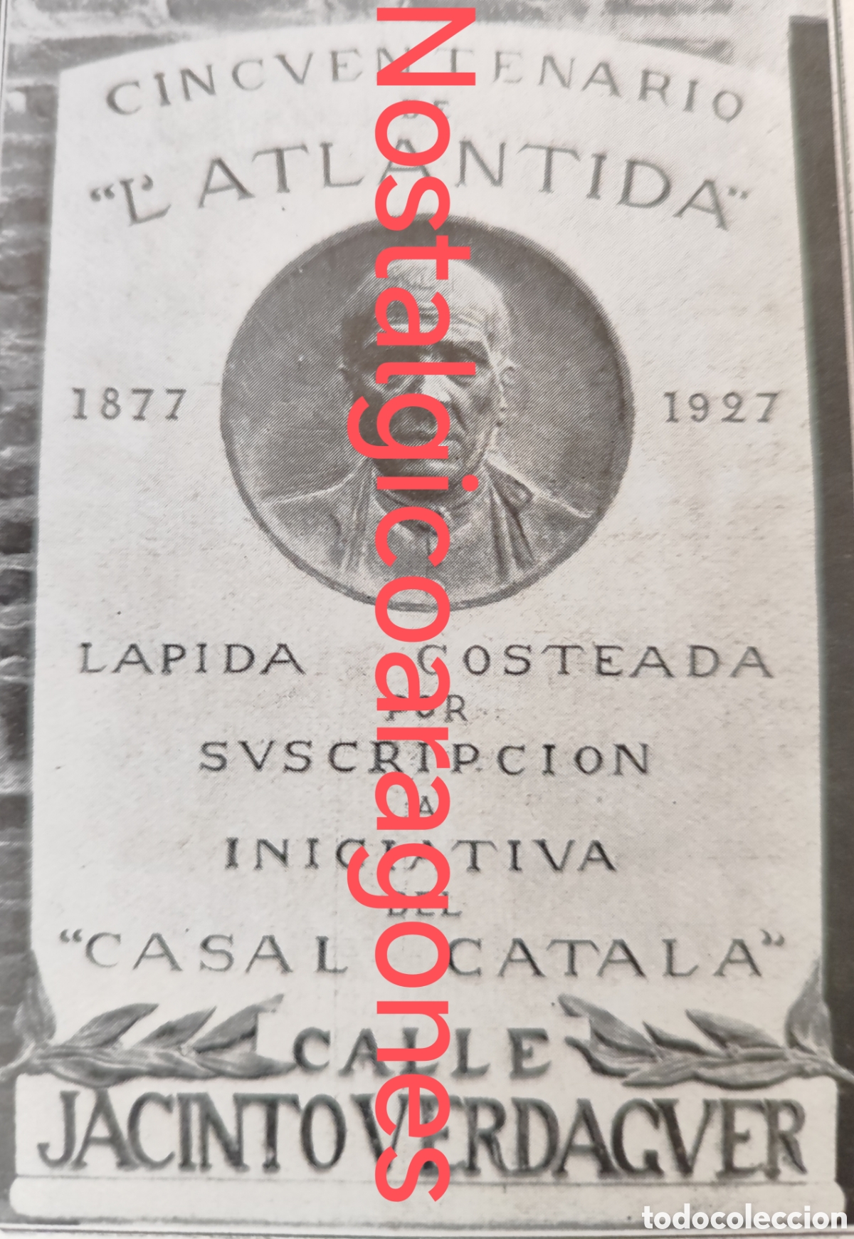 Coleccionismo de Revistas y Peri&oacute;dicos: Casal Catalana Madrid lapida Jacinto Verdaguer foto revista princ siglo XX 192B