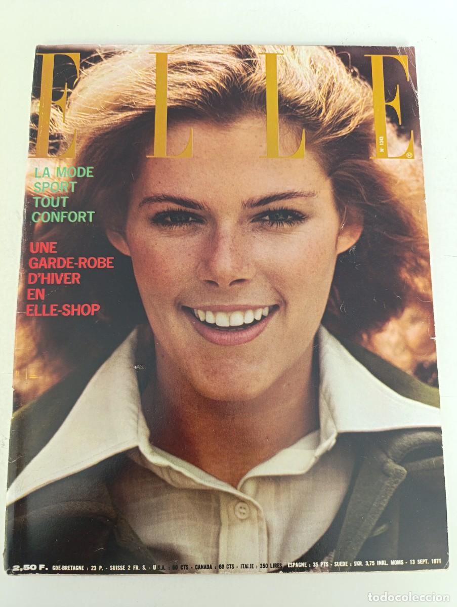 Coleccionismo de Revistas y Peri&oacute;dicos: Revista ELLE n&ordm; 1343 Exorcismo MODA color 1971 invierno abrigo traje blusa jersey sombreros