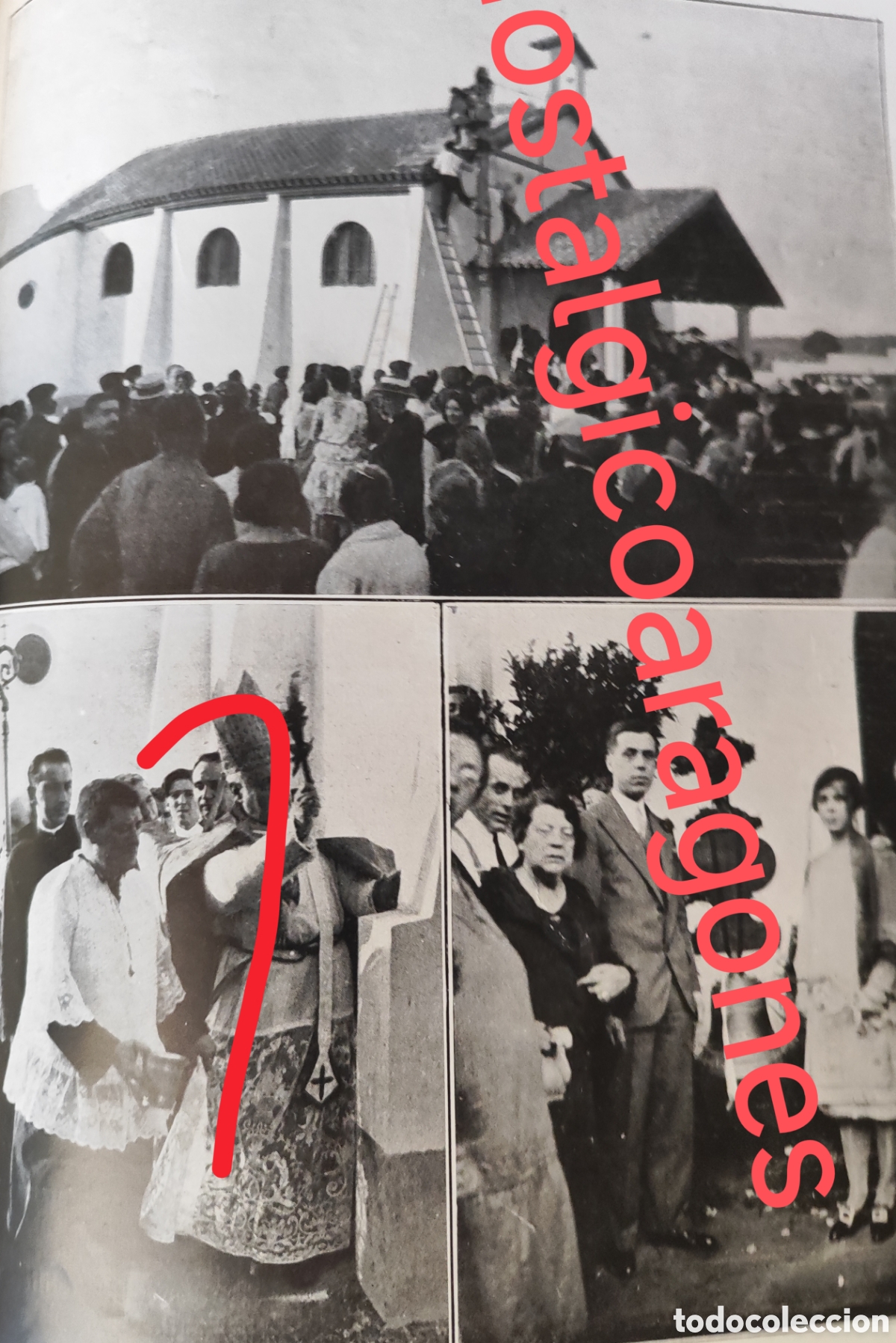 Coleccionismo de Revistas y Peri&oacute;dicos: Barcelona nueva iglesia SAntonio Padua colocaci&oacute;n campana foto revista princ siglo XX 192B