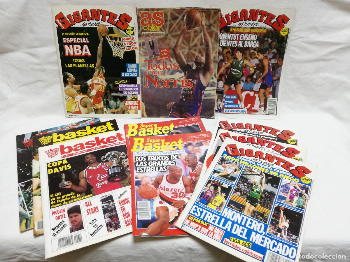 Coleccionismo de Revistas y Peri&oacute;dicos: LOTE 11 REVISTAS 1988 1990 - 5 GIGANTES DEL BASKET / 2 SUPER BASKET - 1 AS COLOR - 3 DON BASKET