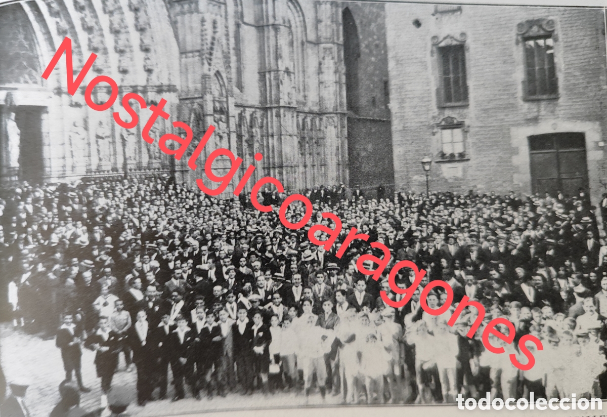 Collectionnisme de Revues et Journaux: Barcelona Catedral comunion ni&ntilde;os por Mejico foto revista princ siglo XX 192B
