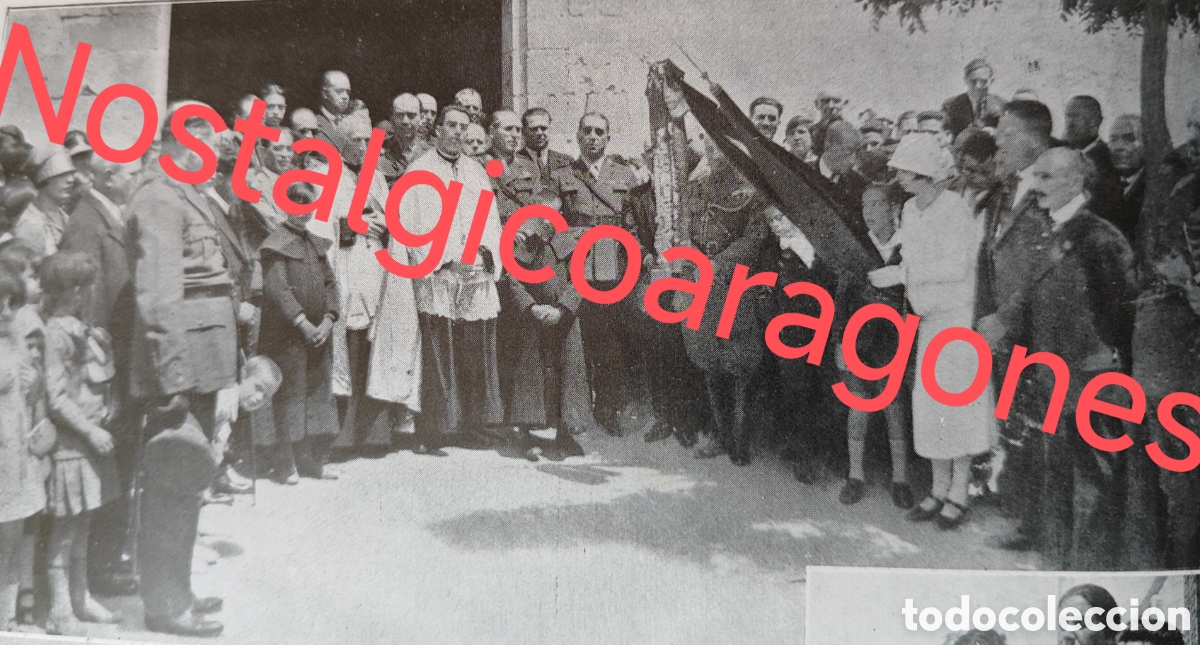 Coleccionismo de Revistas y Peri&oacute;dicos: Senmenat Barcelona bendici&oacute;n bandera Somaten foto revista princ siglo XX 192B