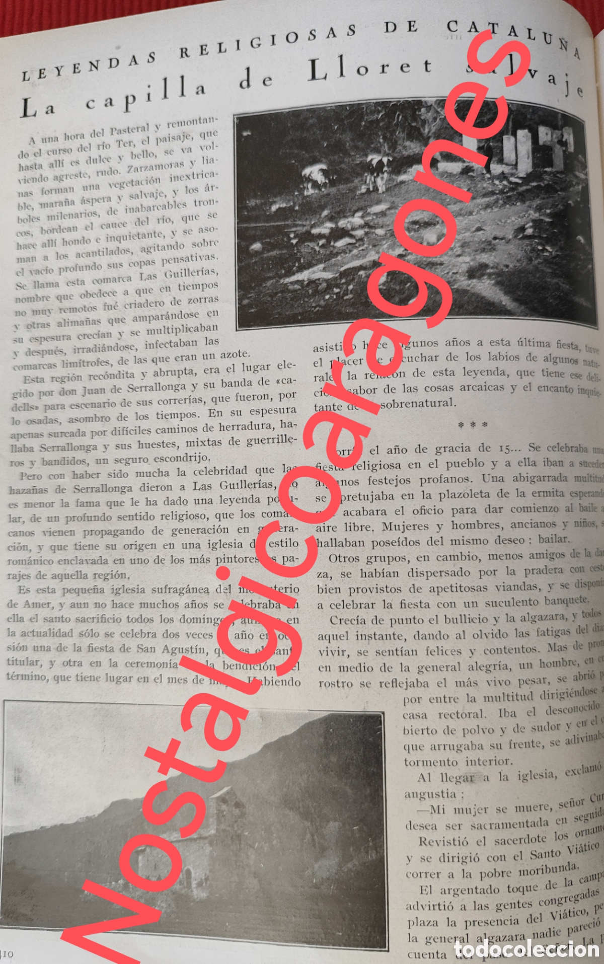 Sammeln von Zeitschriften und Zeitungen: leyenda religiosa Catalu&ntilde;a capilla Lloret salvaje foto revista princ siglo XX 192B