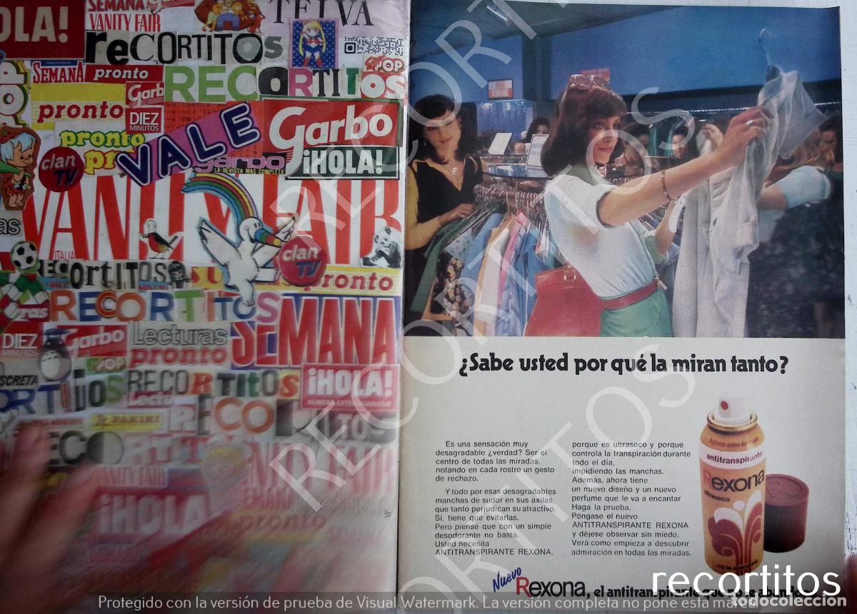 Coleccionismo de Revistas y Peri&oacute;dicos: REXONA PUBLICIDAD anuncio