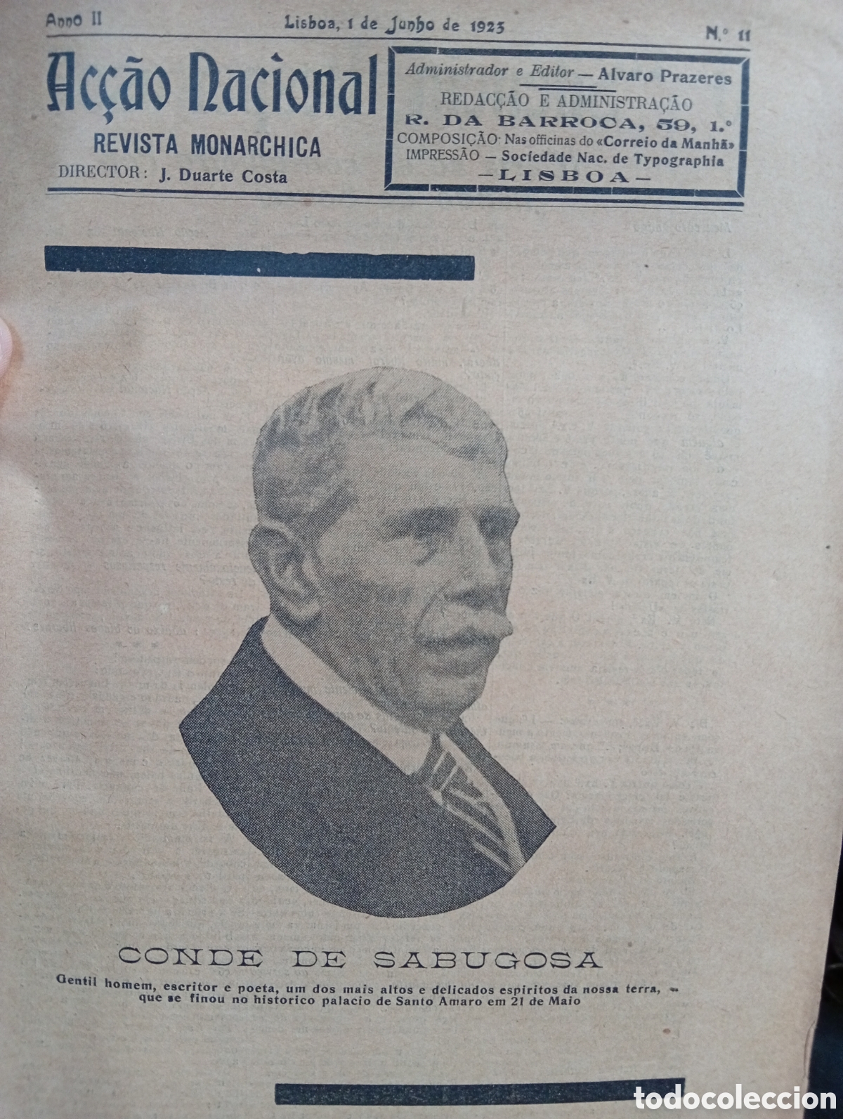 Coleccionismo de Revistas y Peri&oacute;dicos: Lote de 3 antiguas revistas Portugal acci&oacute;n Nacional revista mon&aacute;rquica de la epoca