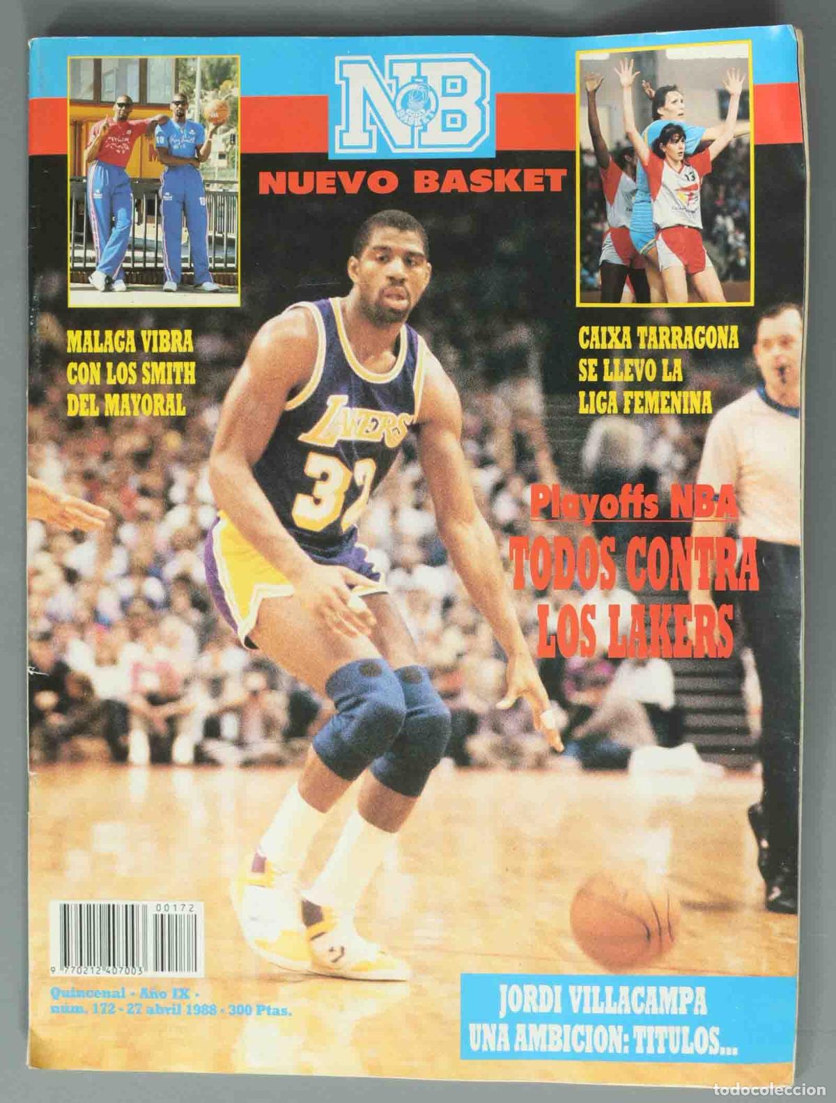 Coleccionismo de Revistas y Peri&oacute;dicos: NUEVO BASKET. N&ordm; 172. 27 ABRIL 1988. Playoffs NBA TODOS CONTRA LOS LAKERS.