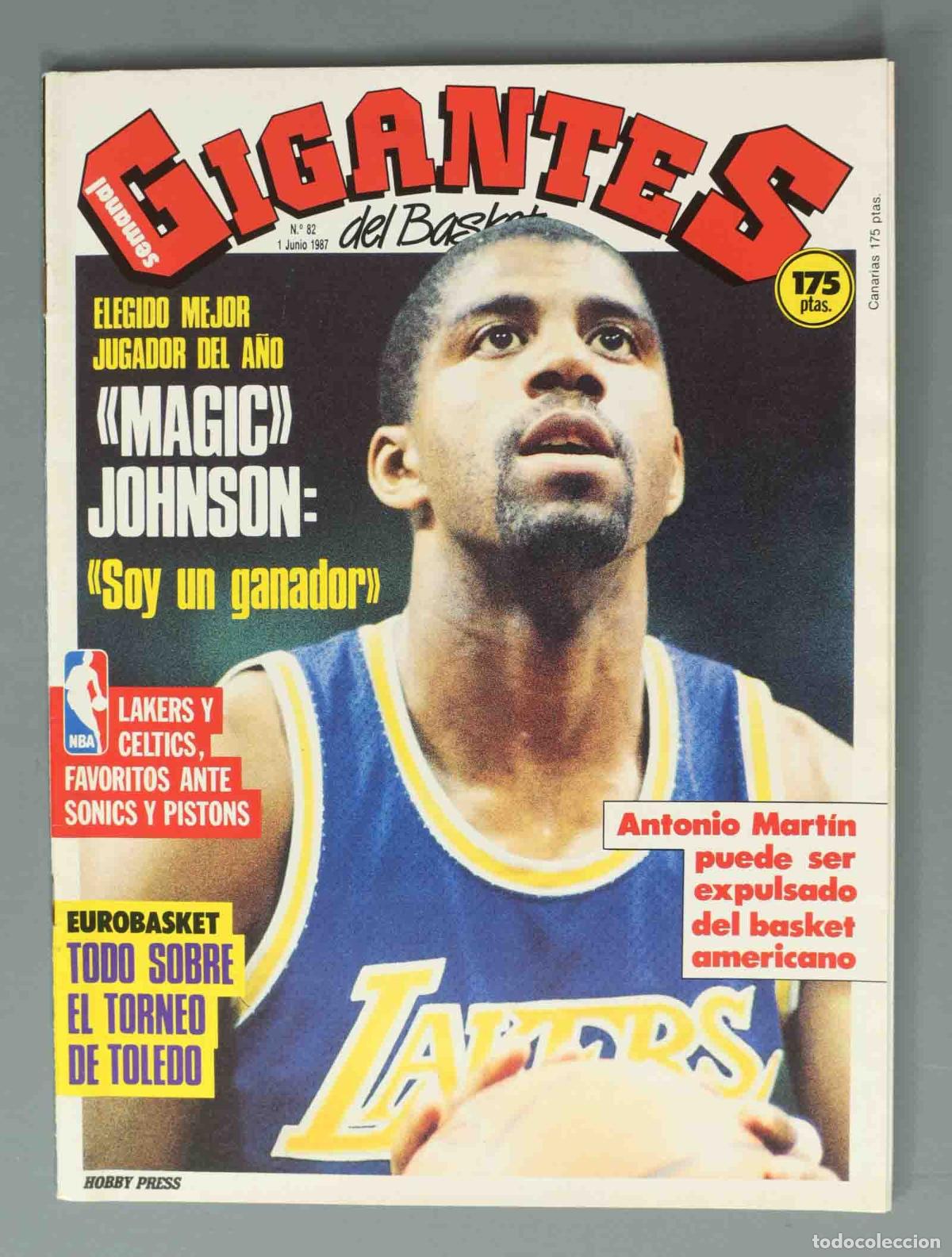 Coleccionismo de Revistas y Peri&oacute;dicos: GIGANTES DEL BASKET. N&ordm; 82. 1 JUNIO 1987.