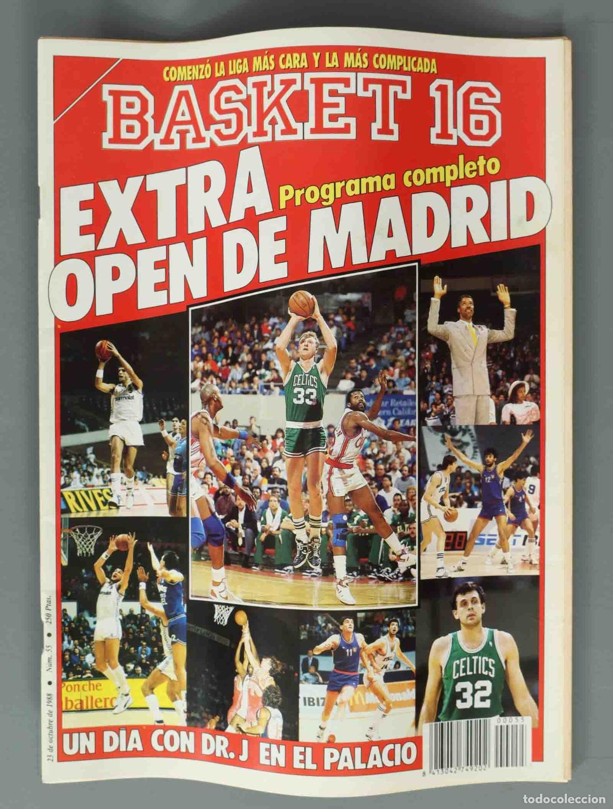 Coleccionismo de Revistas y Peri&oacute;dicos: BASKET 16. N&ordm; 55. 23 OCTUBRE 1988. EXTRA OPEN DE MADRID.