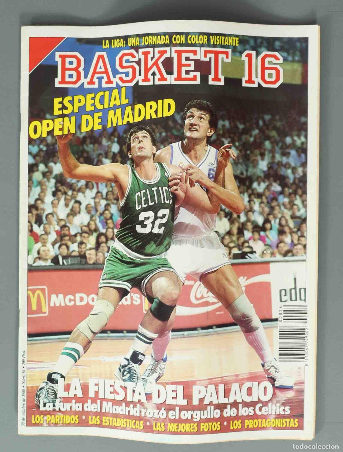 Coleccionismo de Revistas y Peri&oacute;dicos: BASKET 16. N&ordm; 56. 30 OCTUBRE 1988. ESPECIAL OPEN DE MADRID.