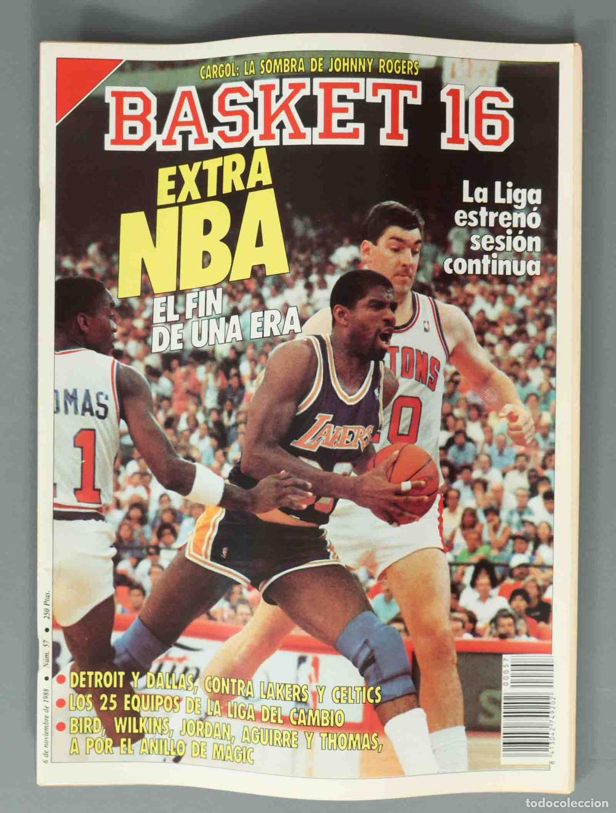 Coleccionismo de Revistas y Peri&oacute;dicos: BASKET 16. N&ordm; 57. 6 NOVIEMBRE 1988. EXTRA NBA.