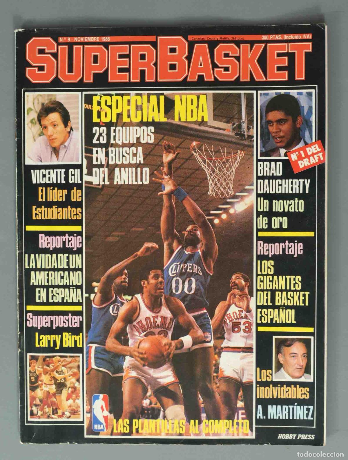 Coleccionismo de Revistas y Peri&oacute;dicos: SUPER BASKET. N&ordm; 9. NOVIEMBRE 1986. ESPECIAL NBA. 23 EQUIPOS EN BUSCA DEL ANILLO.