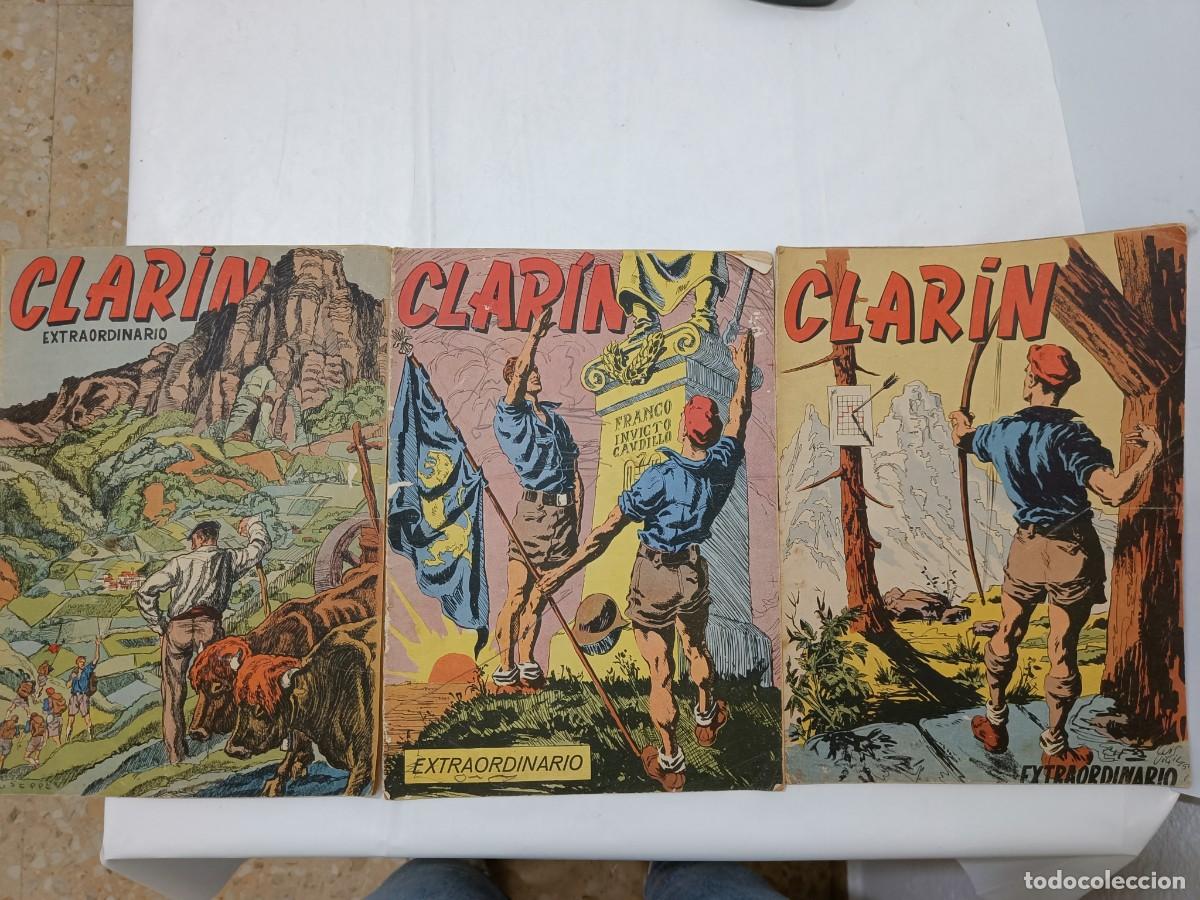 Coleccionismo de Revistas y Peri&oacute;dicos: Lote 3 Revistas CLAR&Iacute;N Extraordinario (1950) - Legi&oacute;n de Flechas - Falange