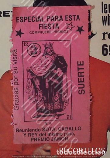 Coleccionismo de Revistas y Peri&oacute;dicos: BOLETO BILLETE TOMBOLA DE LOS 80S 80 FERIA GRAN TOMBOLA
