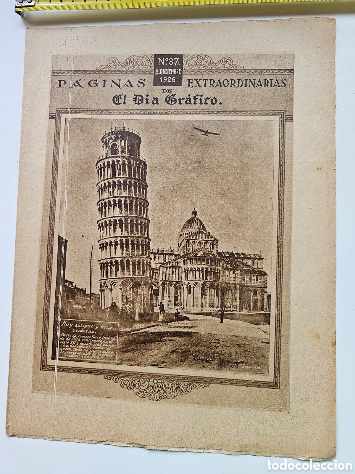 Coleccionismo de Revistas y Peri&oacute;dicos: Peri&oacute;dico El dia Gr&aacute;fico n&deg;37 1926 Balaguer, r&iacute;as Guip&uacute;zcoa argel, Girona castells guaita