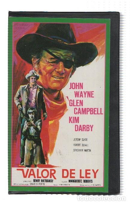 Collezionismo di Riviste e Giornali: Pelicula VHS: VALOR DE LEY - John Wayne - Henry Hathaway